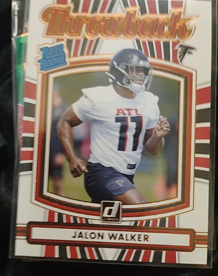 2025 Panini Donruss #29 Jalon Walker Rated Rookie Throwback — front