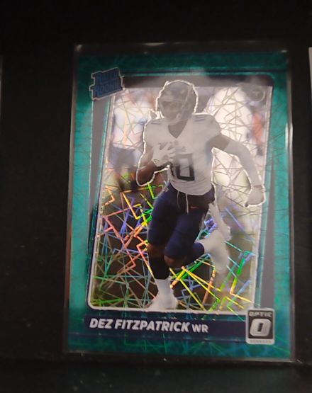 2021 Donruss Optic #236 Dez Fitzpatrick Green Velocity Prizm Rated Rookie — front