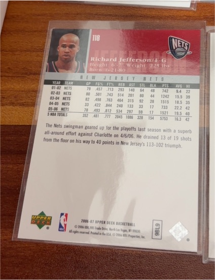 2006-07 Upper Deck #118 Richard Jefferson — front