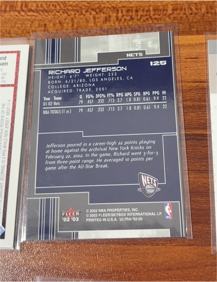 2002 Fleer Ultra #125 Richard Jefferson — front