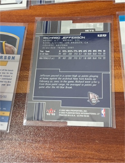 2001-02 Upper Deck #332 Richard Jefferson — front