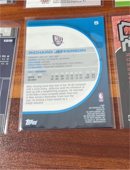 2005 Topps #5 Richard Jefferson — front
