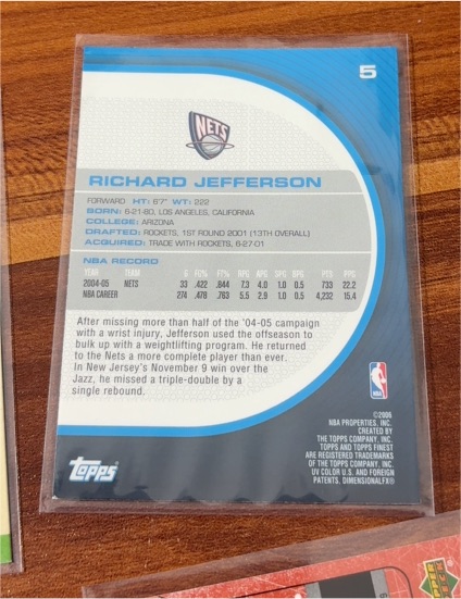 2004-05 Topps #5 Richard Jefferson — front