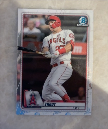 2020 Bowman Chrome #1 Mike Trout — front