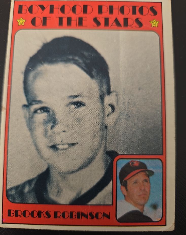 1972 Topps #498 Brooks Robinson Boyhood Photos of the Stars — front