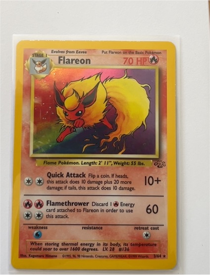 1999 Jungle #3/64 Flareon — front