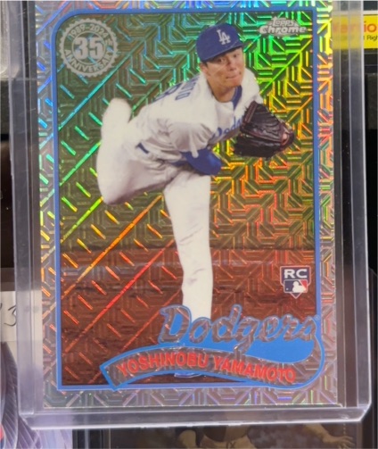 2024 Topps Series 2 1989 Topps Chrome Silver Pack Mojo #2T89C-26 Yoshinobu Yamamoto — front