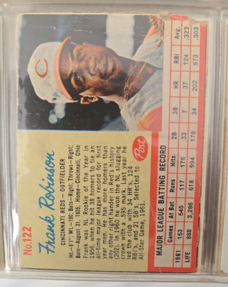 1962 Post #122 Frank Robinson — front