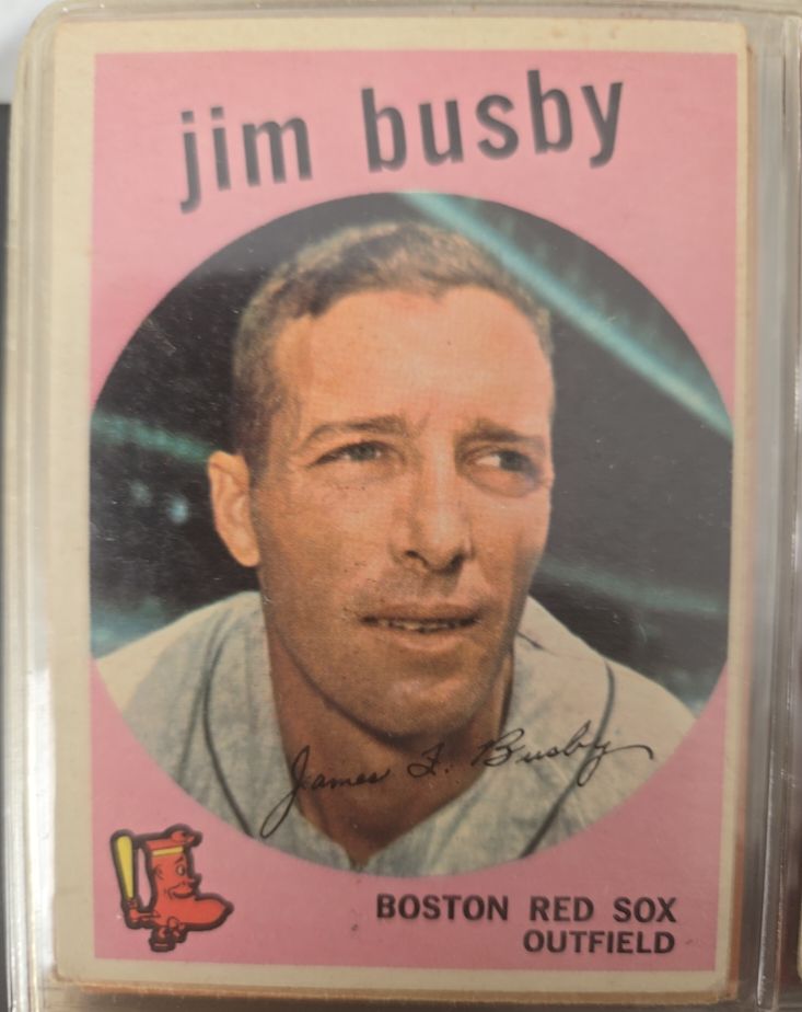 1959 Topps #185 Jim Busby Boston Red Sox — front