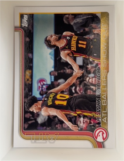 2025-26 Topps #282 Hawks Fly High: ATL Ballers Show Out — front
