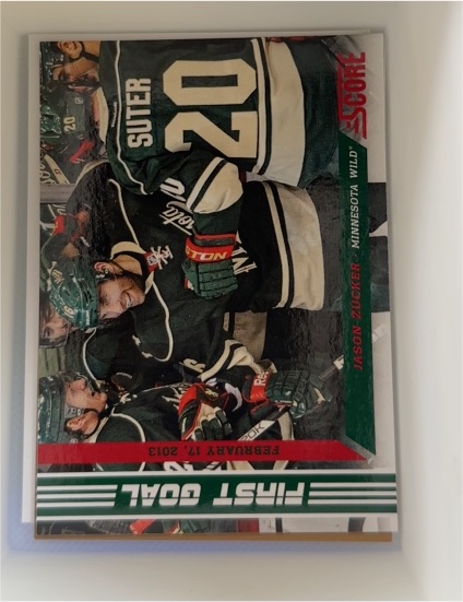 2013-14 Score First Goal #FG-12 Jason Zucker — front