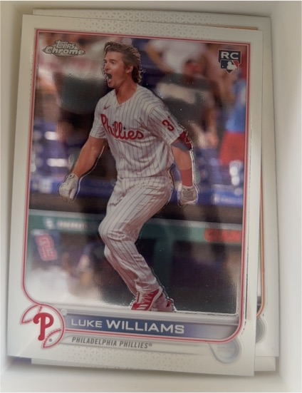 2022 Topps Chrome #170 Luke Williams RC Philadelphia Phillies — front