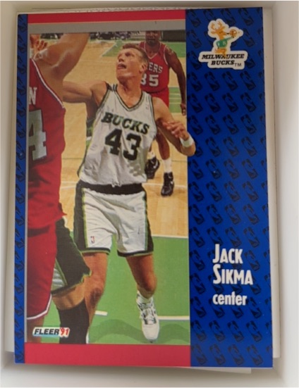 1991-92 Fleer #120 Jack Sikma Milwaukee Bucks — front
