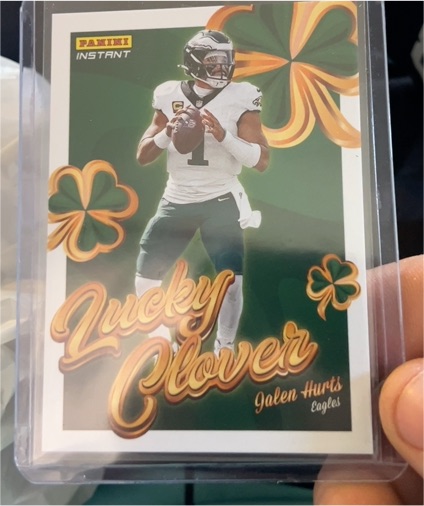2025 Panini Instant Lucky Clover #4 Jalen Hurts — front