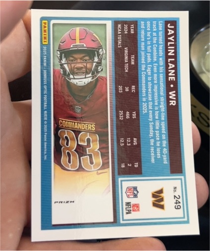 2025 Panini Donruss #249 Jaylin Lane — front