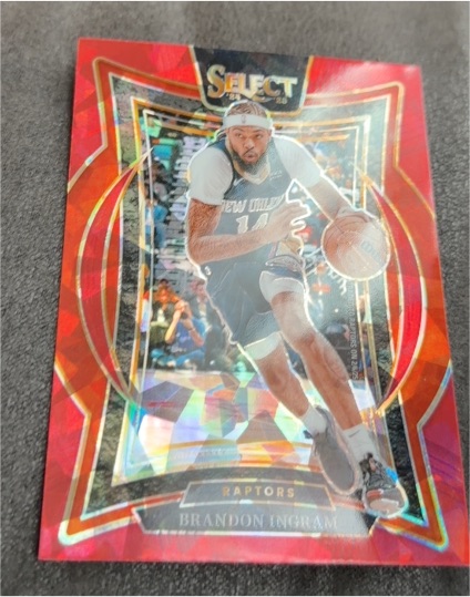 2024-25 Panini Select #44 Brandon Ingram Red Cracked Ice Prizm — front