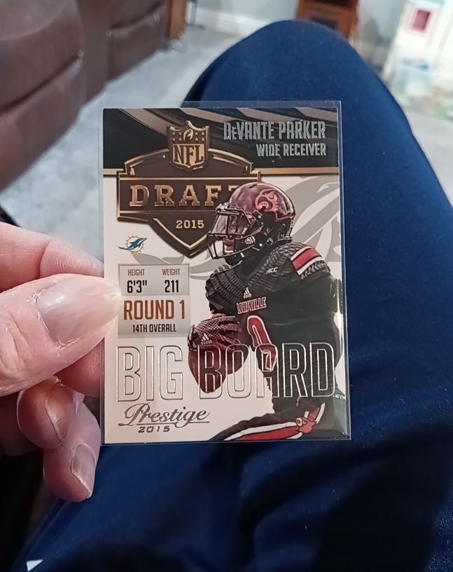 2015 Panini Prestige #7 DeVante Parker Draft Big Board Miami Dolphins — front