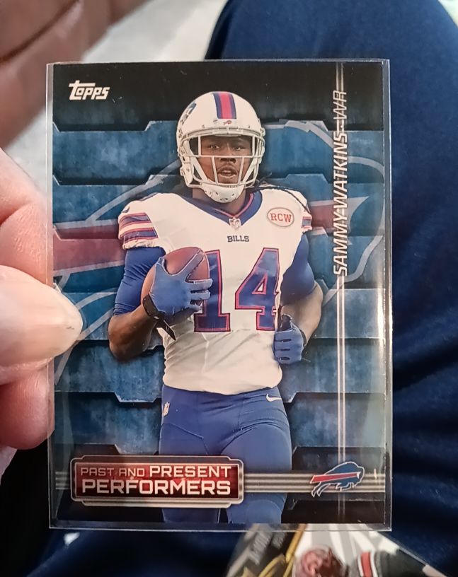 2015 Topps Past and Present Performers #PPP-WK Sammy Watkins / Jim Kelly — front