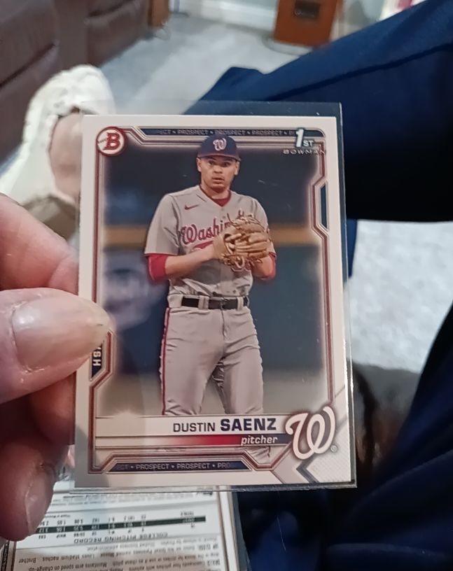 2021 Bowman Draft #BD-14 Dustin Saenz — front