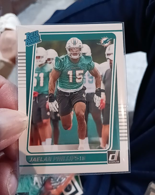 2021 Donruss #336 Jaelan Phillips Rated Rookie Miami Dolphins — front