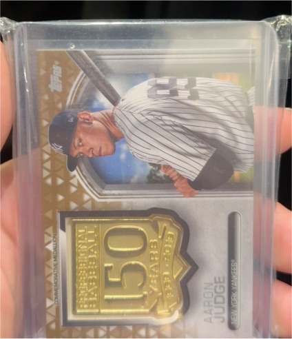 2019 Topps #AMP-AJ Aaron Judge 150th Patches Gold — front