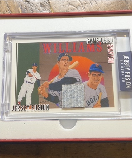 2021 Jersey Fusion Ted Williams Game Used Swatch — front
