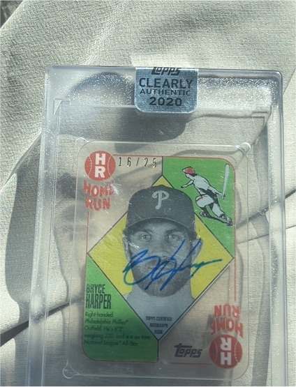 2020 Topps Clearly Authentic #HR Bryce Harper — front