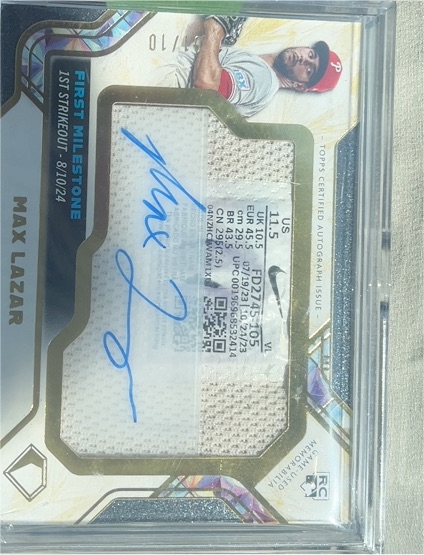 2025 Topps Inception First Milestones #FMAR-ML Max Lazar — front