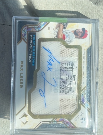 2024 Topps Triple Threads Max Lazar 1st Strike #001 — front