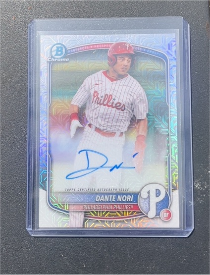 2025 Bowman Chrome #BMA-DN Dante Nori — front
