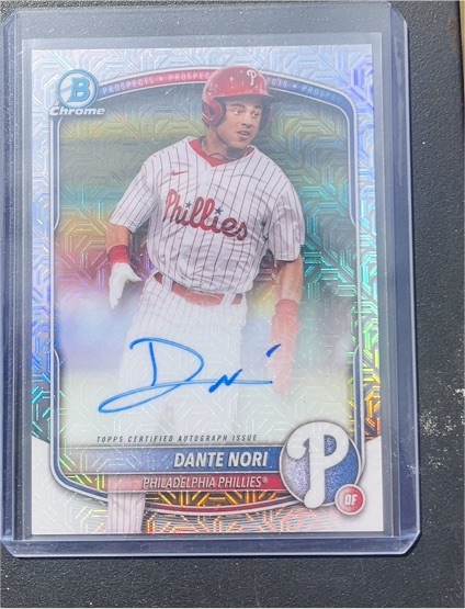 2025 Bowman Chrome #BMA-DN Dante Nori — front