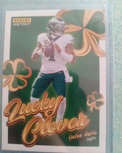 2025 Panini Instant Football Lucky Clover #4 Jalen Hurts — front