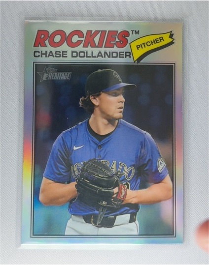 2026 Topps Heritage Chrome #91 Chase Dollander — front