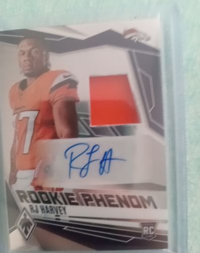 2025 Panini Phoenix Rookie Phenom Jersey Auto RJ Harvey #RPJ-RHY — front