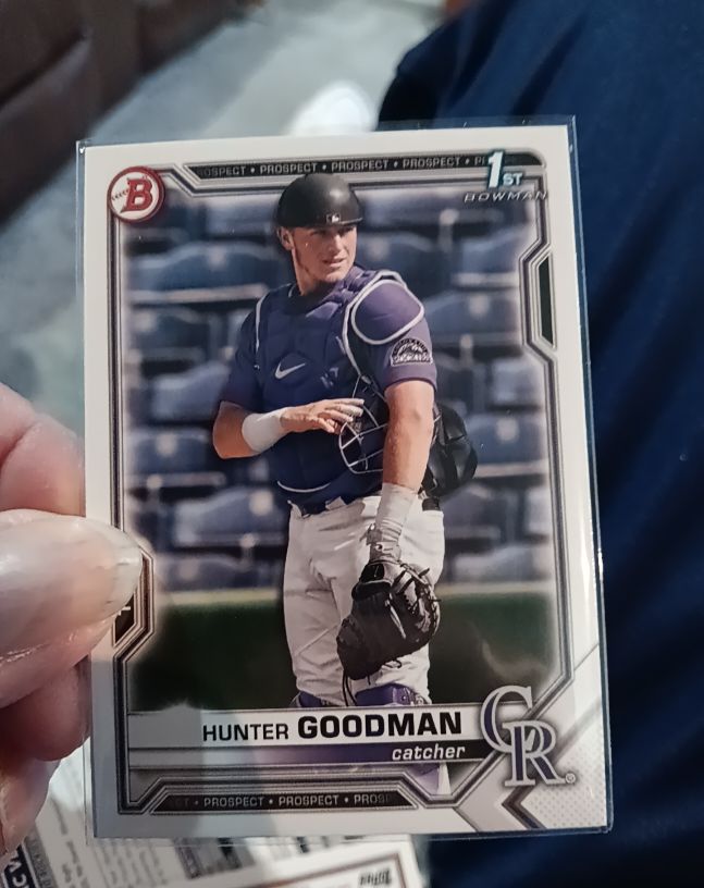 2021 Bowman Draft #BD-66 Hunter Goodman — front