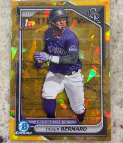 2024 Bowman Chrome #BCP-225 Derek Bernard — front