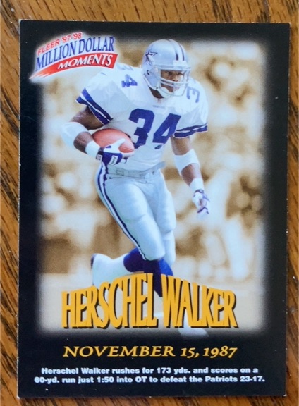 1997 Fleer Million Dollar Moments #12 Herschel Walker — front