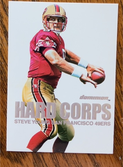 2000 Skybox Dominion #9 Steve Young Hard Corps — front