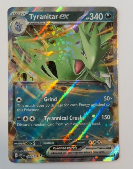 2025 Pokémon TCG Prismatic Evolutions #064 Tyranitar ex — front