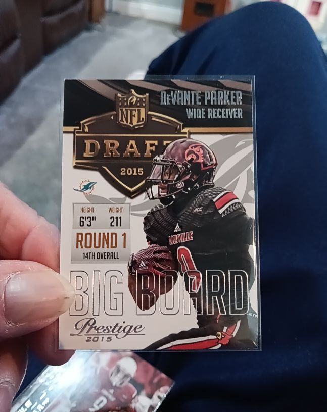 2015 Panini Prestige #7 DeVante Parker Draft Big Board Miami Dolphins — front