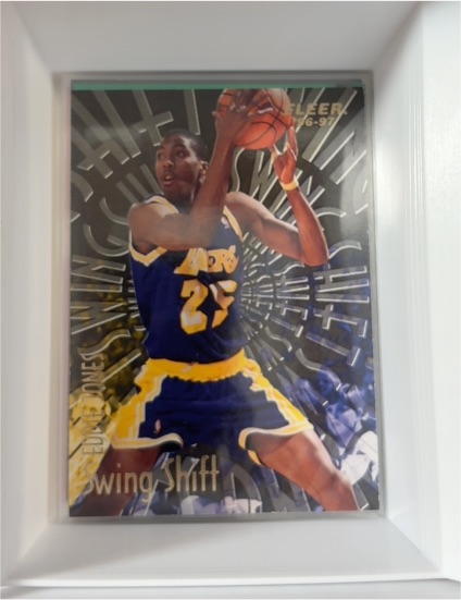 1996-97 Fleer #7 Eddie Jones Swing Shift — front