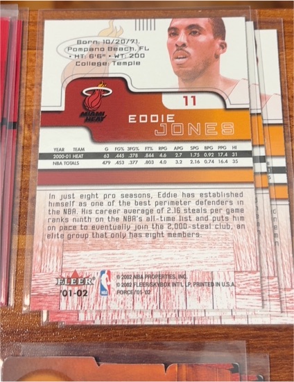 2001-02 Fleer #01-02 Eddie Jones — front