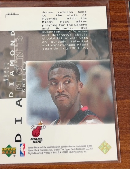 2000 Upper Deck Black Diamond #DS6 Eddie Jones — front