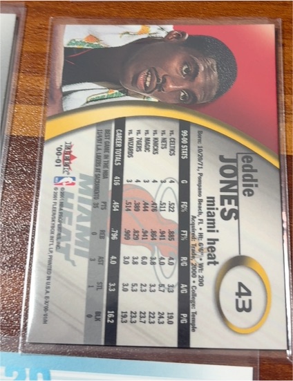 2000-01 Fleer Game Time #43 Eddie Jones — front