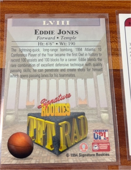 1994 Signature Rookies Eddie Jones — front