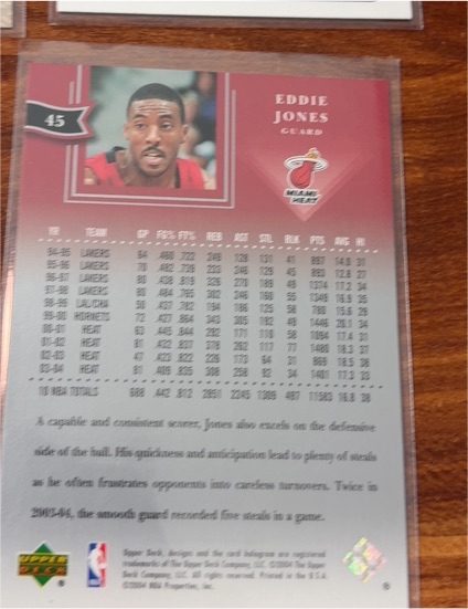 2001 Upper Deck #45 Eddie Jones — front