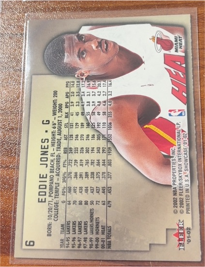 2000-01 Fleer #6 Eddie Jones — front