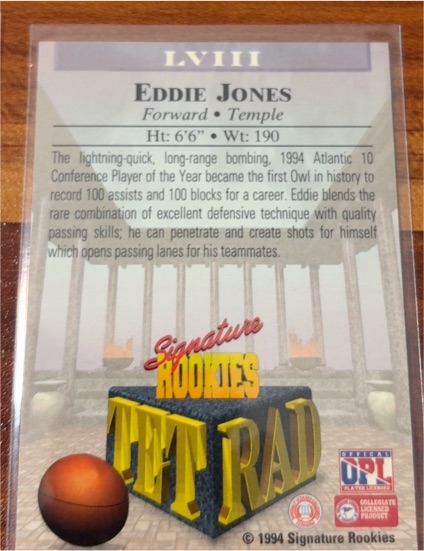1994 Signature Rookies Tetrad #LVIII Eddie Jones — front