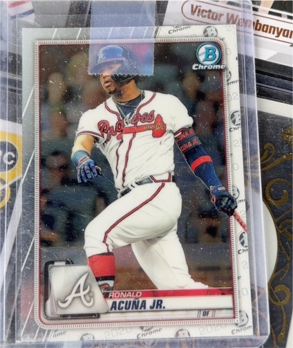 2020 Bowman Chrome #28 Ronald Acuna Jr. — front