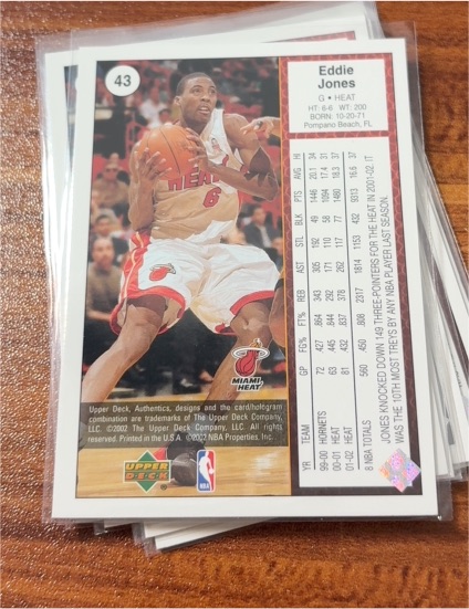 2001-02 Upper Deck #43 Eddie Jones — front